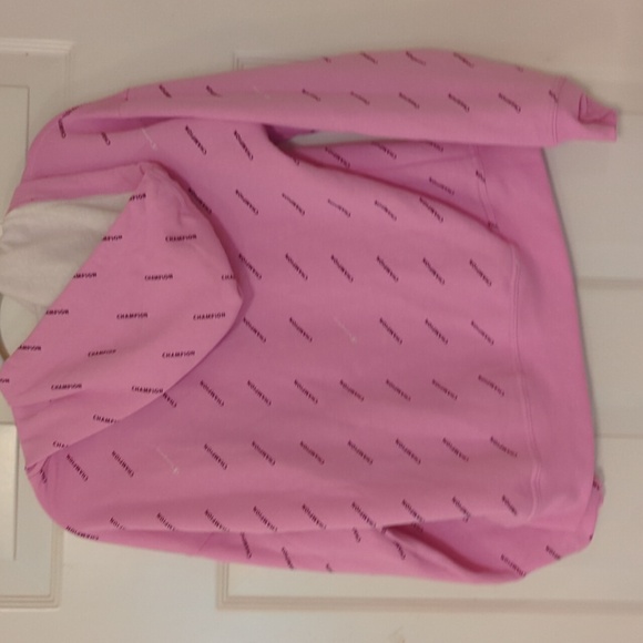 Champion Women's Powerblend Hoodie All Over Print Logo Pull Over - Picture 5 of 7